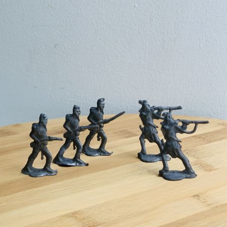 Солдатики оловянные Пехота 4 набор 5 шт.  