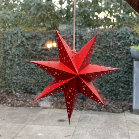 Звезда подвесная декоративная 43 см картон