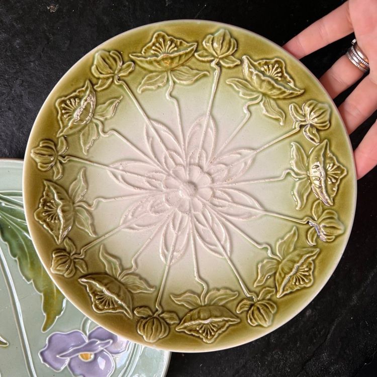 Тарелка Маки майолика 24 см керамика