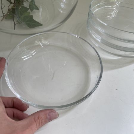 Салатник и тарелки набор 5 шт. хрустальное стекло
