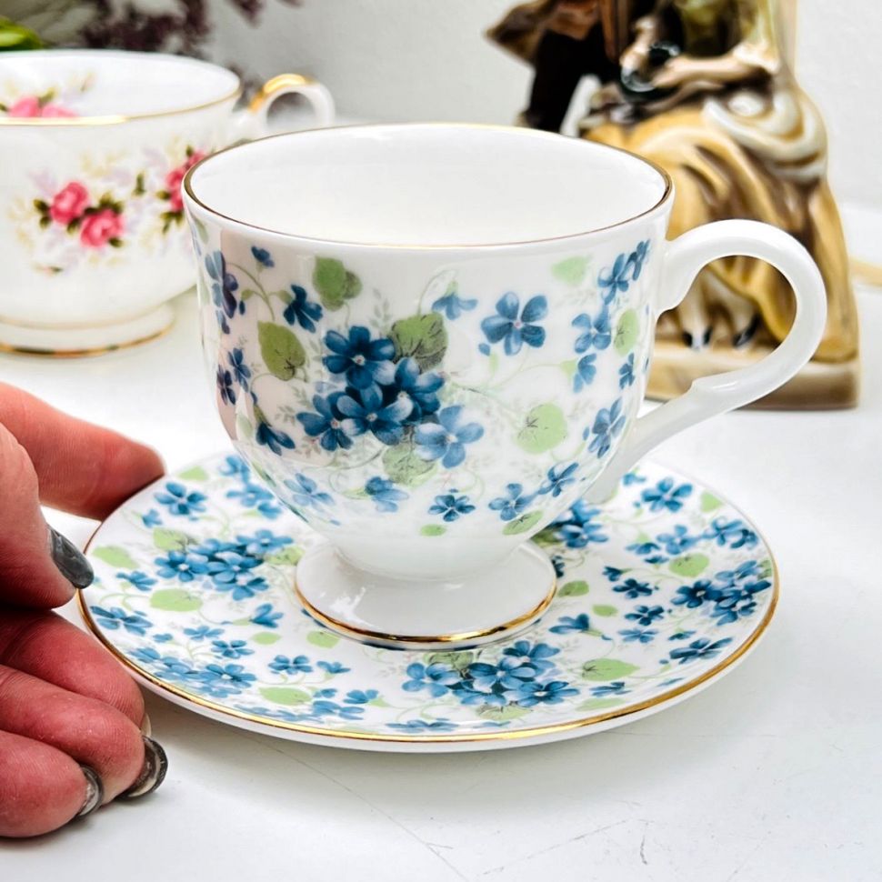 Кофейная пара Royal Grafton Незабудки 170 мл Англия