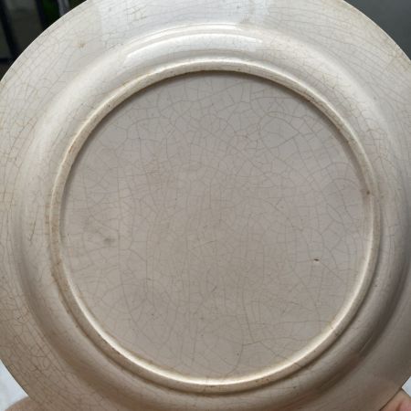Тарелка 24 см (кракелюр с потемнением) без клейма