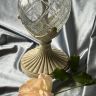 Лампа настольная Франция Ардеко 30 см дерево граненное стекло