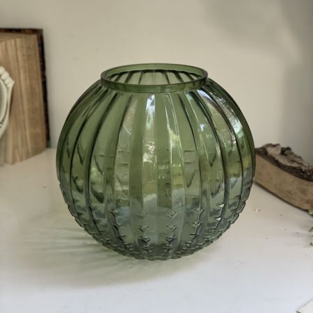 Ваза Зеленый шар 20 см стекло Голландия