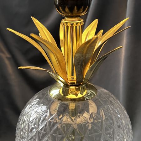 Лампа настольная с абажуром Ананас 38 см металл хрусталь 