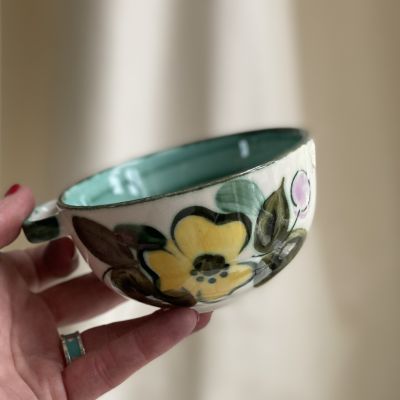 Бульонница Boch 30-е гг Бельгия керамика 10 см (отколота ручка)