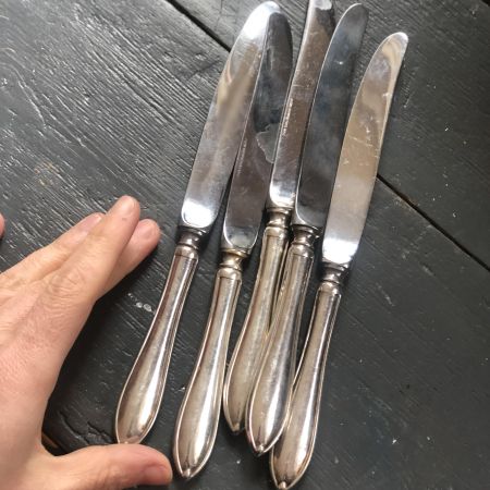 Нож 20,5 см Швеция мельхиор 