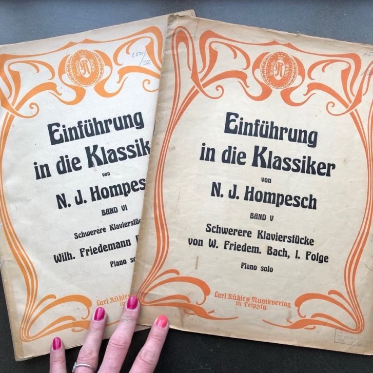 Старые ноты N.J.Hompesch тома V и VI набор 2 шт.