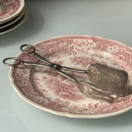 Щипцы ножницы для закусок 22 см мельхиор серебрение Италия