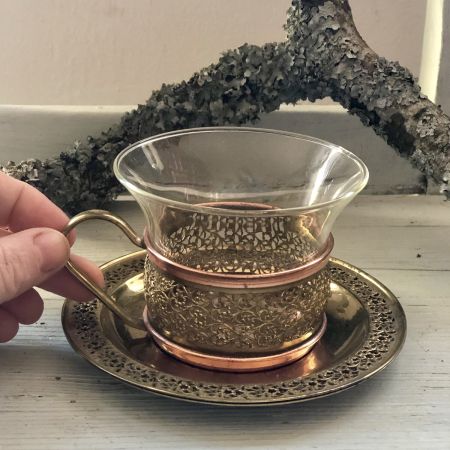 Чашка чайная медь латунь