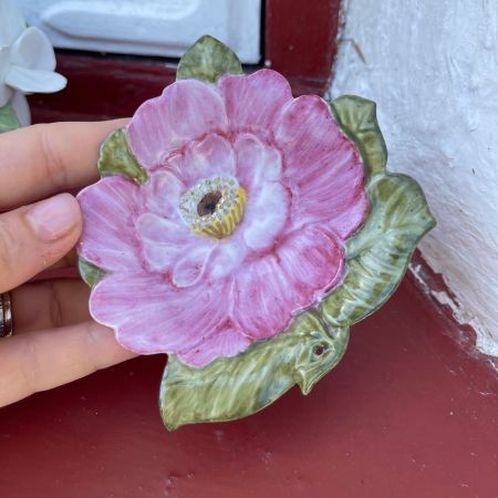 Розетка Цветок шиповника 11 см ручная работа фарфор