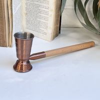Стакан мерный для коктейлей медь сталь деревянная ручка