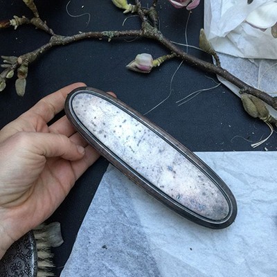 Щетка овальная с натуральной щетиной