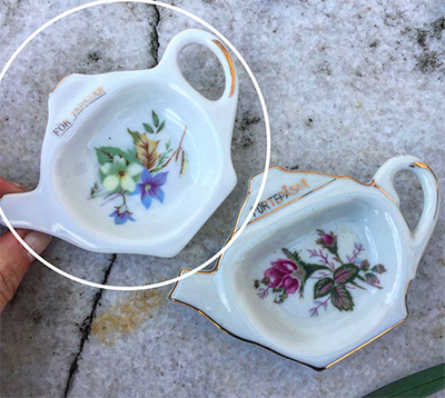 Подставка для чайных пакетиков цветы