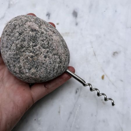 Штопор 15 см сталь камень натуральный