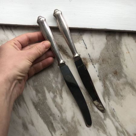 Нож  набор из 2 шт GAB Швеция мельхиор сталь