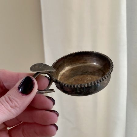 Миска чаша мини Сомелье мельхиор с серебрением