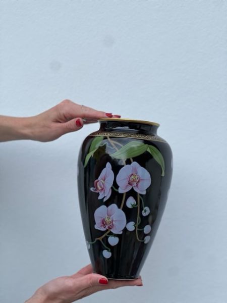 Ваза Franklin Mint орхидеи 26 см фарфор