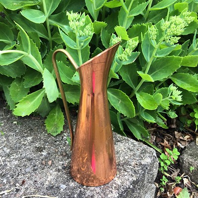 Кувшин медный с латунной тонкой ручкой