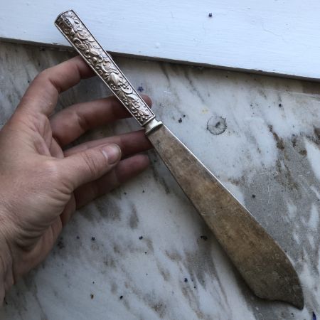 Нож лопатка Швеция 25 см мельхиор