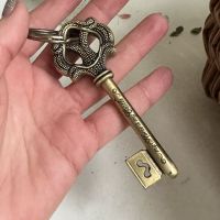 Брелок Ключ Дом 10 см латунь