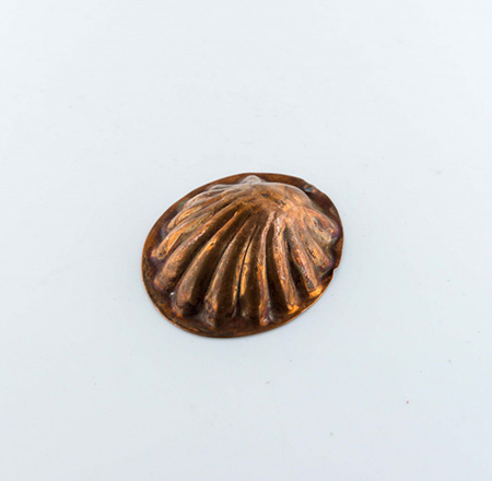 Форма для печенья Ракушка 8 см медь
