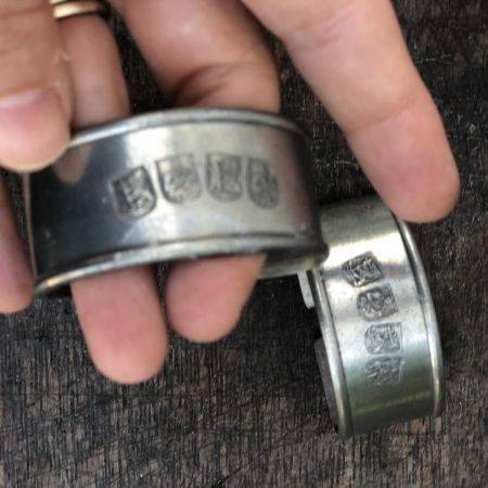 Кольцо для салфеток олово Scandia Tenn Швеция набор из 2 шт. 
