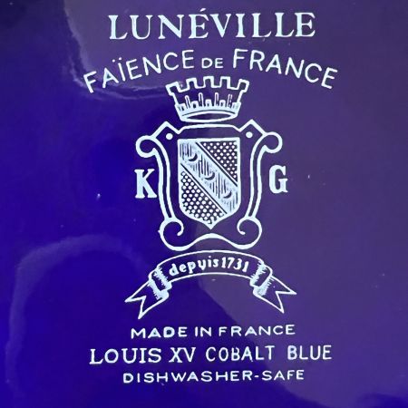 Супница терин Louis XV Cobalt blue Luneville 2 л Франция