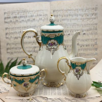 Чайник молочник сахарница Konigl pr. Tettau набор 3 предмета Германия