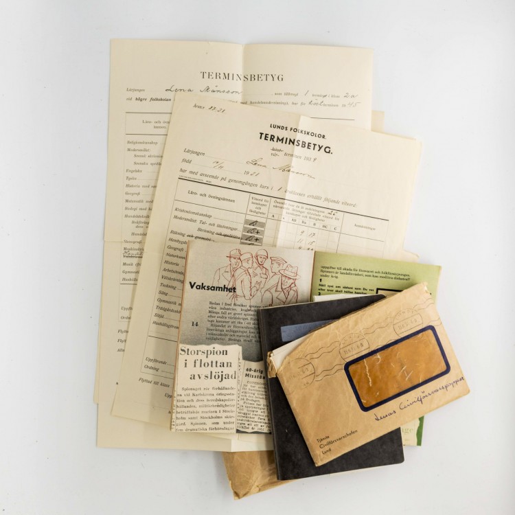 Конверт с кипой бумаг 1939-1945 гг Швеция