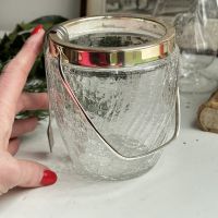 Ведро для льда 12 см стекло кракелюрное