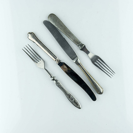 Вилка и нож столовый набор 2 предмета