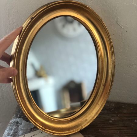 Зеркало овальное 29х23 см в деревянной раме