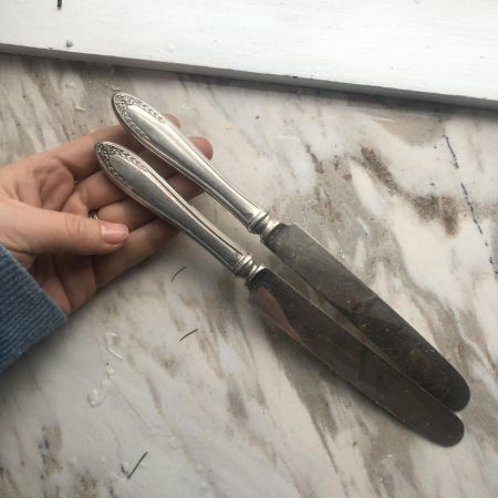 Нож столовый 24 см мельхиор