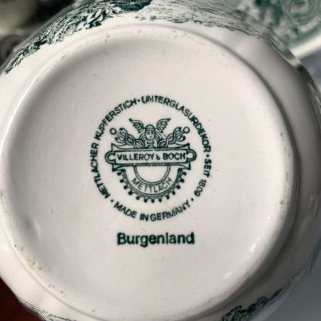 Сахарница 15 см ВиллеройБох Burgenland фарфор Германия зеленый