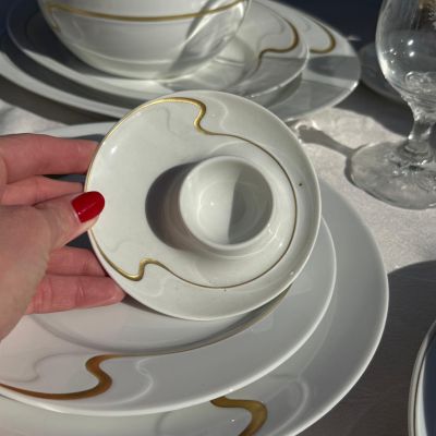 Подставка для яйца Rosenthal Asimmetria Studio linie золочение 12 см Германия