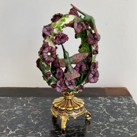 Яйцо Фаберже Колибри House of Faberge Franklin Mint цветок граммофон