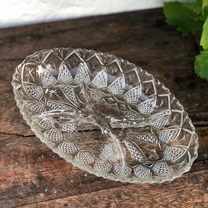 Менажница овальная 28 см хрусталь