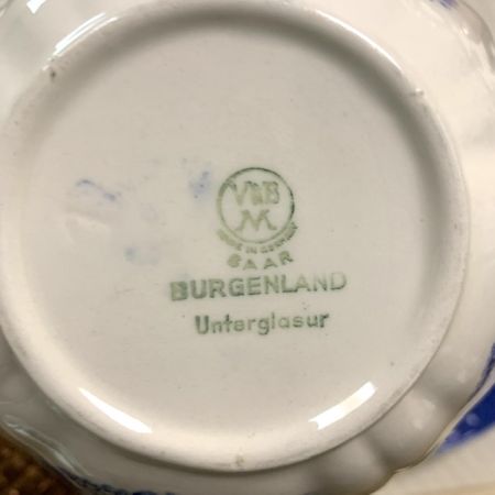 Сахарница ВиллеройБох Burgenland синий 12 см Германия 1900 гг. 