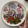 Тарелка 27 см Franklin porcelain Wedgwood Flowers of the Year Август
