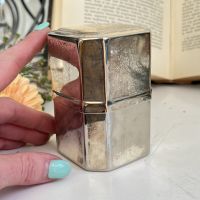 Коробка с крышкой 9 см металл с серебрением