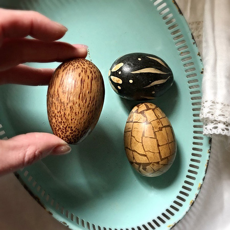 Яйцо дерево набор 3 штуки