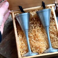Рюмка олово набор 2 шт. в деревянной коробке Швеция