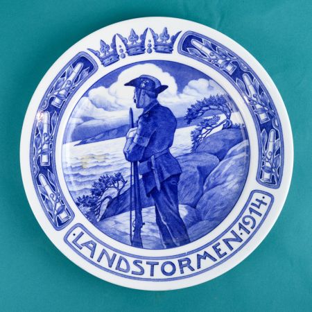 Тарелка 25,5 см Landstormen 1914 Rorstrand Швеция
