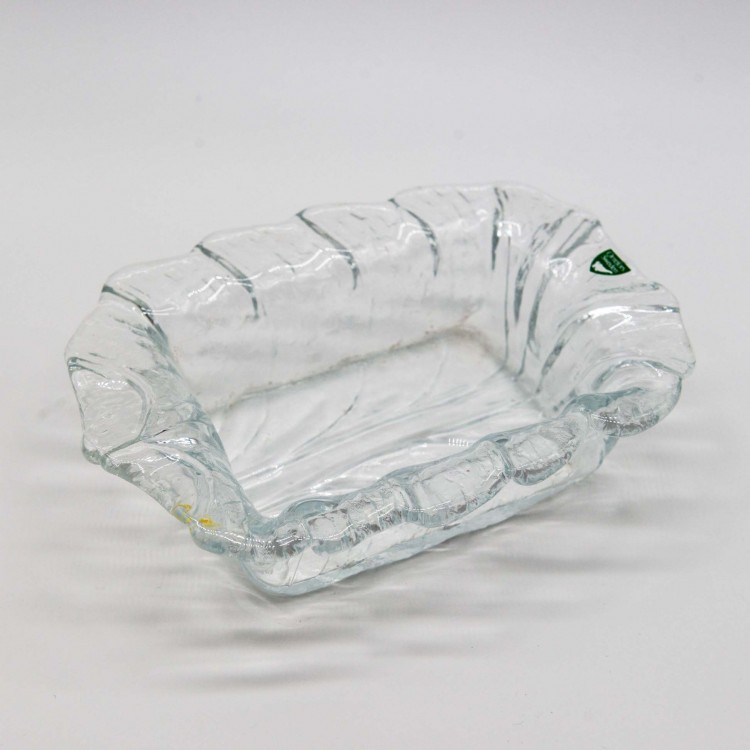 Масленка в форме листа стекло Швеция