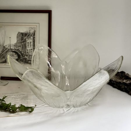 Салатник ваза Цветок 26 см хрусталь