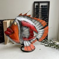 Подсвечник арт-объект Рыба 43 см ручная работа