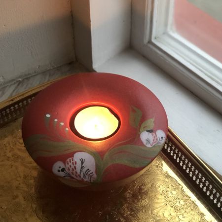Подсвечник для греющей большой свечи керамика Швеция