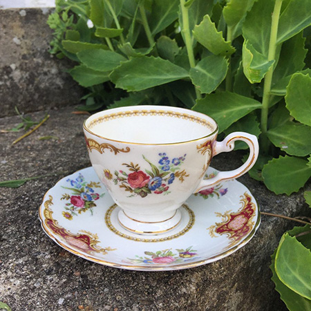 Кофейная пара Windsor от Royal Tuscan с цветочной росписью Англия