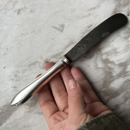 Нож столовый 20 см мельхиор